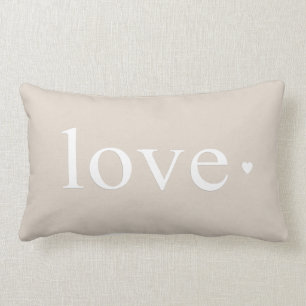 Beige Taupe-Liebe Lendenkissen