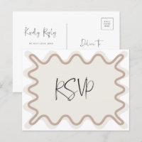 Beige Taupe Wavy Border UAWG Postcard