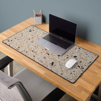 Beige Terrazzo Alla Venezia Texture Abstrakt Schreibtischunterlage