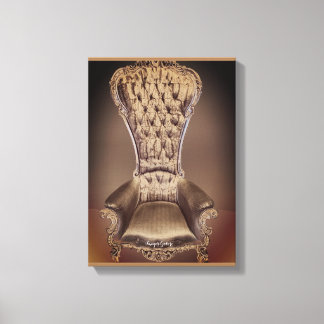 Beige Throne Leinwanddruck