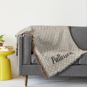 Beige Trellis Monogram Modernes Bauernhaus Decke