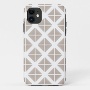 Beige Trendy Triangle Pattern iPhone 11 Hülle