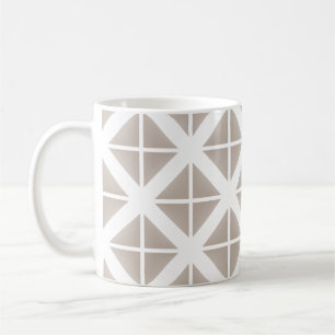 Beige Trendy Triangle Pattern Kaffeetasse