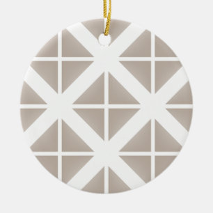 Beige Trendy Triangle Pattern Keramikornament