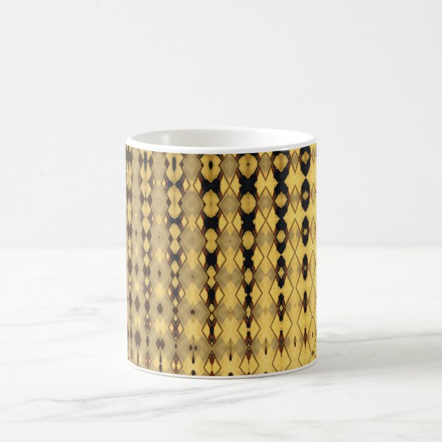 Beige u. braune Backgammonentwurfsschale Kaffeetasse (Mittel)