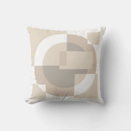 Beige überlappende Formen Minimalistische Kissen