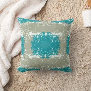 Beige und Aquamarine Kissen