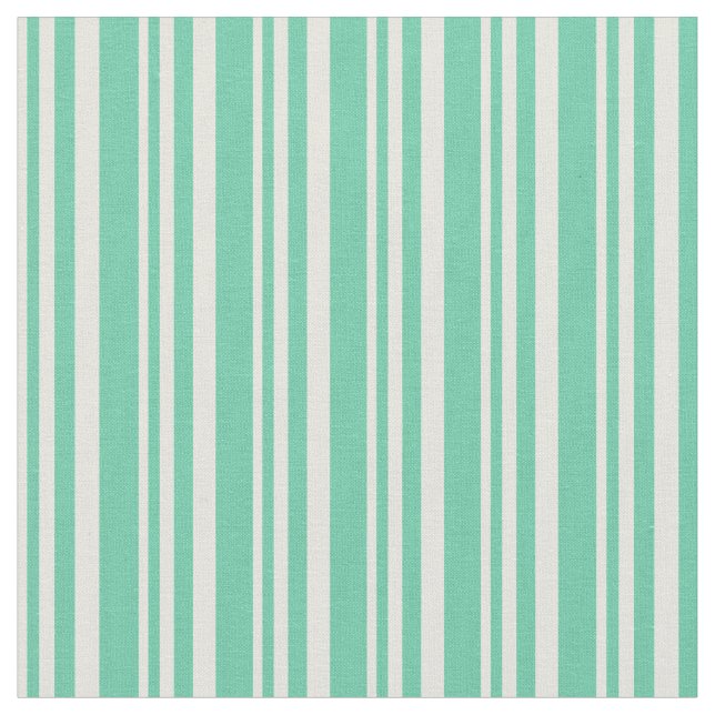 Beige und Aquamarine-Muster Stoff (Nahaufnahme)