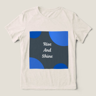 Beige und Blau Moderne Minmale Inspirierende Zitat Tri-Blend Shirt