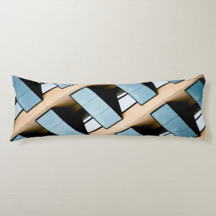 Beige und blaue geometrische Muster Seitenschläferkissen