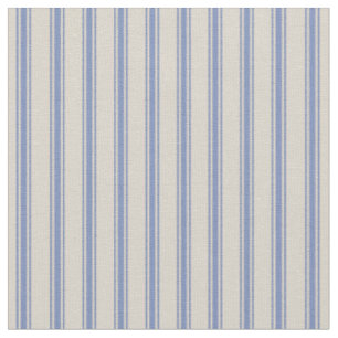 Beige und blaue klassische Tick-Streifen Stoff