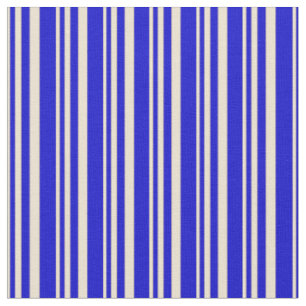 Beige und blaue Linse/Streifenmuster Stoff