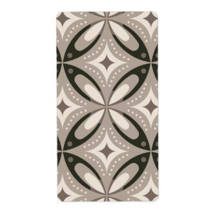 Beige und braune Retro-Kreisformen