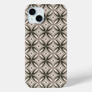 Beige und braune Retro-Kreisformen Case-Mate iPhone Hülle