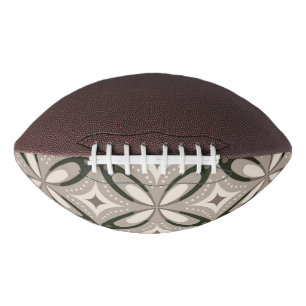 Beige und braune Retro-Kreisformen Football