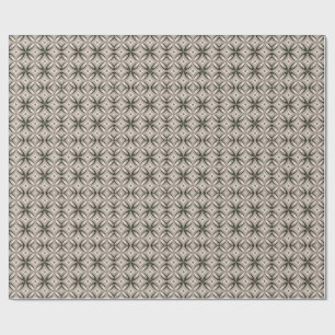 Beige- und braune Retro-Kreisformen Geschenkpapier