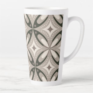 Beige und braune Retro-Kreisformen Milchtasse