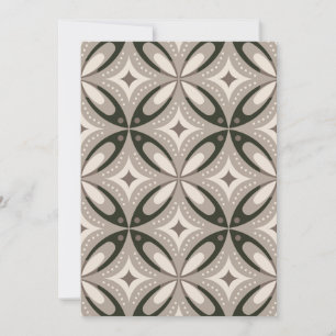 Beige- und braune Retro-Kreisformen Save The Date