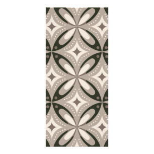 Beige und braune Retro-Kreisformen Werbekarte