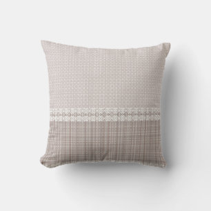 Beige und braune Tartan. Kissen
