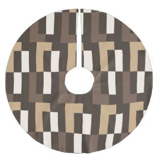 Beige und brauner Kunst-Deko Polyester Weihnachtsbaumdecke