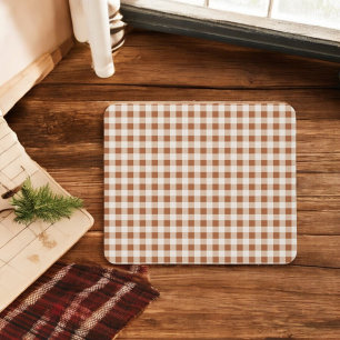 Beige und braunes Buffalo-Karo-Fest Mousepad