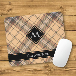 Beige- und Braunkariert Mousepad