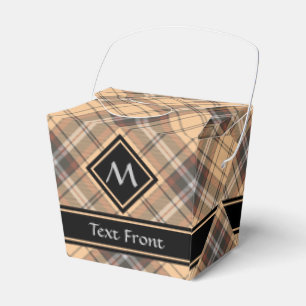Beige und Brauntartan Geschenkschachtel