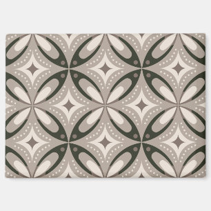 Beige- und Brauntöne im Retro-Stil mit kreisförmig Magnet