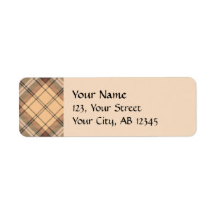 Beige und Brown Tartan