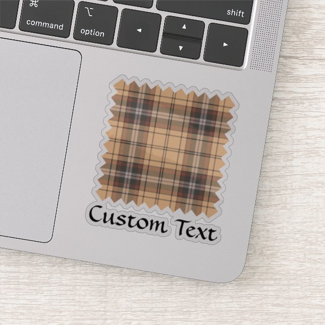 Beige und Brown Tartan Aufkleber (Detail)