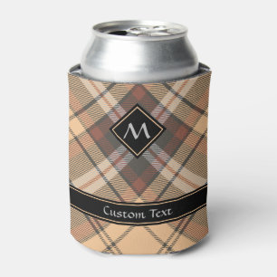 Beige und Brown Tartan Dosenkühler