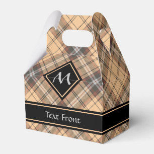 Beige und Brown Tartan Geschenkschachtel