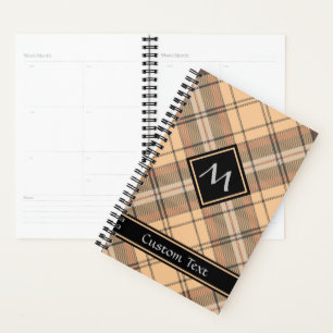 Beige und Brown Tartan Planer