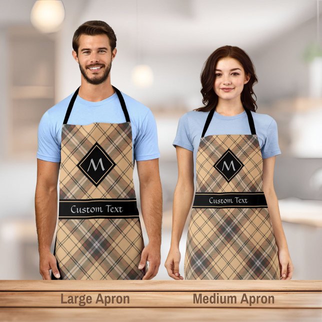 Beige und Brown Tartan Schürze (Von Creator hochgeladen)