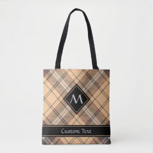 Beige und Brown Tartan Tasche