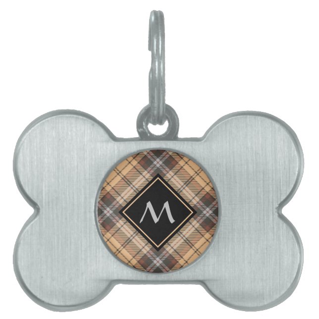 Beige und Brown Tartan Tiermarke (Vorderseite)