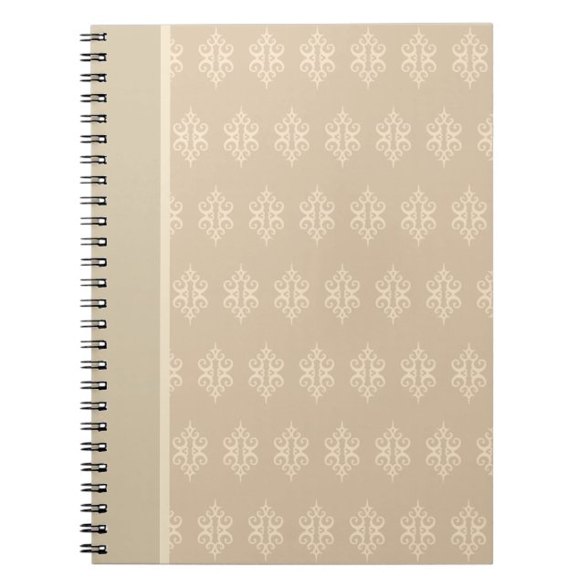 Beige und Cream Lace Notebook Notizblock (Vorderseite)