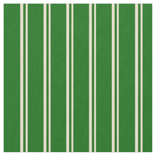 Beige und dunkelgrüne Muster Stoff (Nahaufnahme)