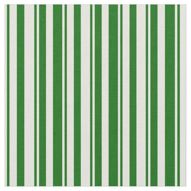 Beige und dunkelgrüne Muster Stoff (Nahaufnahme)