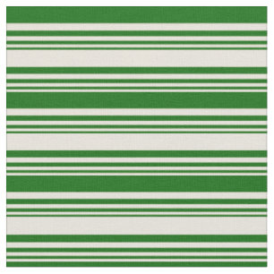 Beige und dunkelgrüne Streifen Stoff