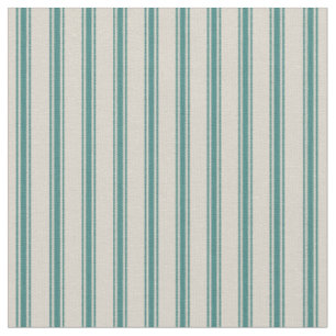 Beige und dunkle Aquamarine klassische Ticking-Str Stoff