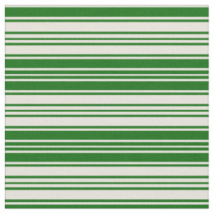 Beige und dunkle grüne Linien Stoff