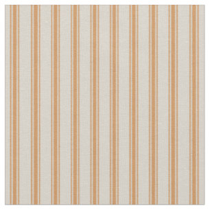 Beige und gebrannte Orange-Streifen Stoff
