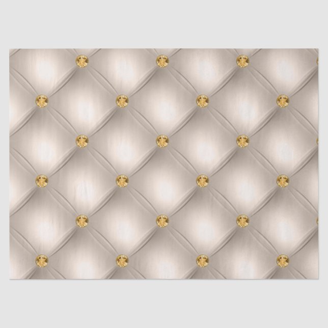 Beige und Gold gespuckt Seidenpapier (Vorderseite)