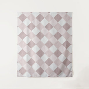 Beige und graue geometrische Muster — oblique Wandteppich