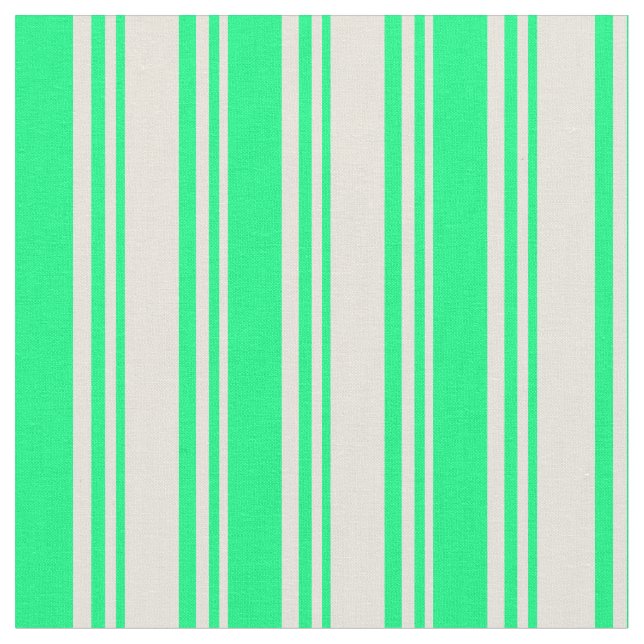 Beige und grüne Muster Stoff (Nahaufnahme)