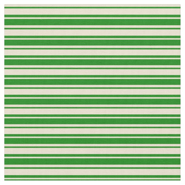 Beige und grüne Streifen Stoff (Nahaufnahme)