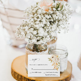 Beige und Orangefarbene UAWG RSVP Karte