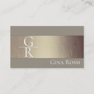Beige und Roségold Minimalist Visitenkarte